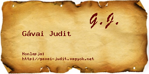 Gávai Judit névjegykártya